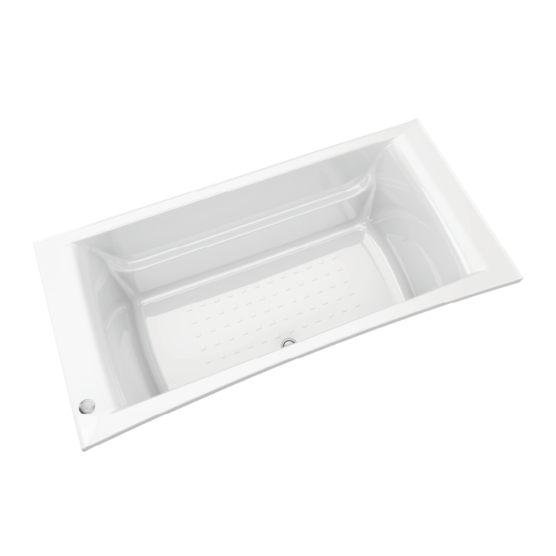 スクエア浴槽 広々とした浴槽に肩までつかってゆっくりリラックス。